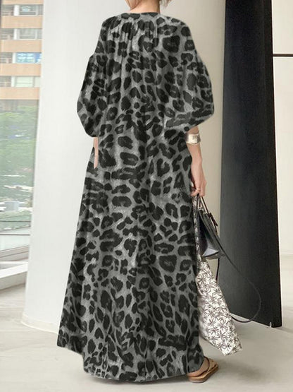 Leopard Print Maxi Dress