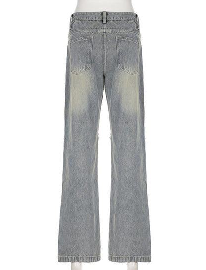 Wide-Leg Vintage Denim Jeans