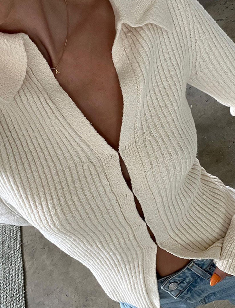 Long Sleeve Bell Sleeve Cardigan Top