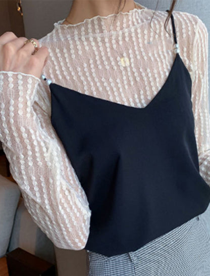 Mesh Long-Sleeve Top