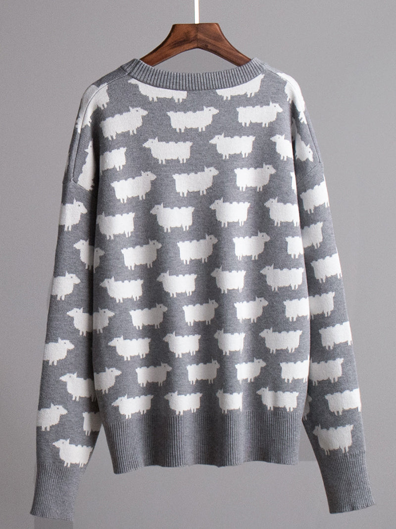 Animal Graphic Oversized Sweater