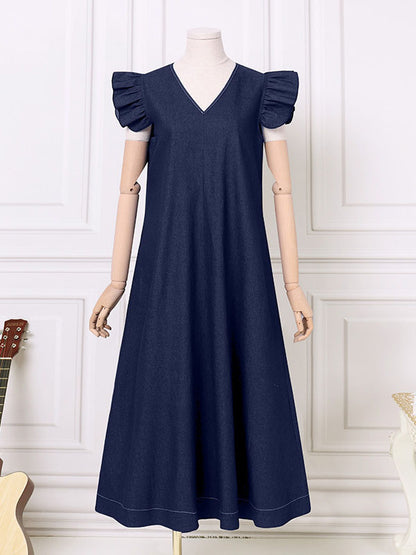 V-Neck Oversized Maxi Dress