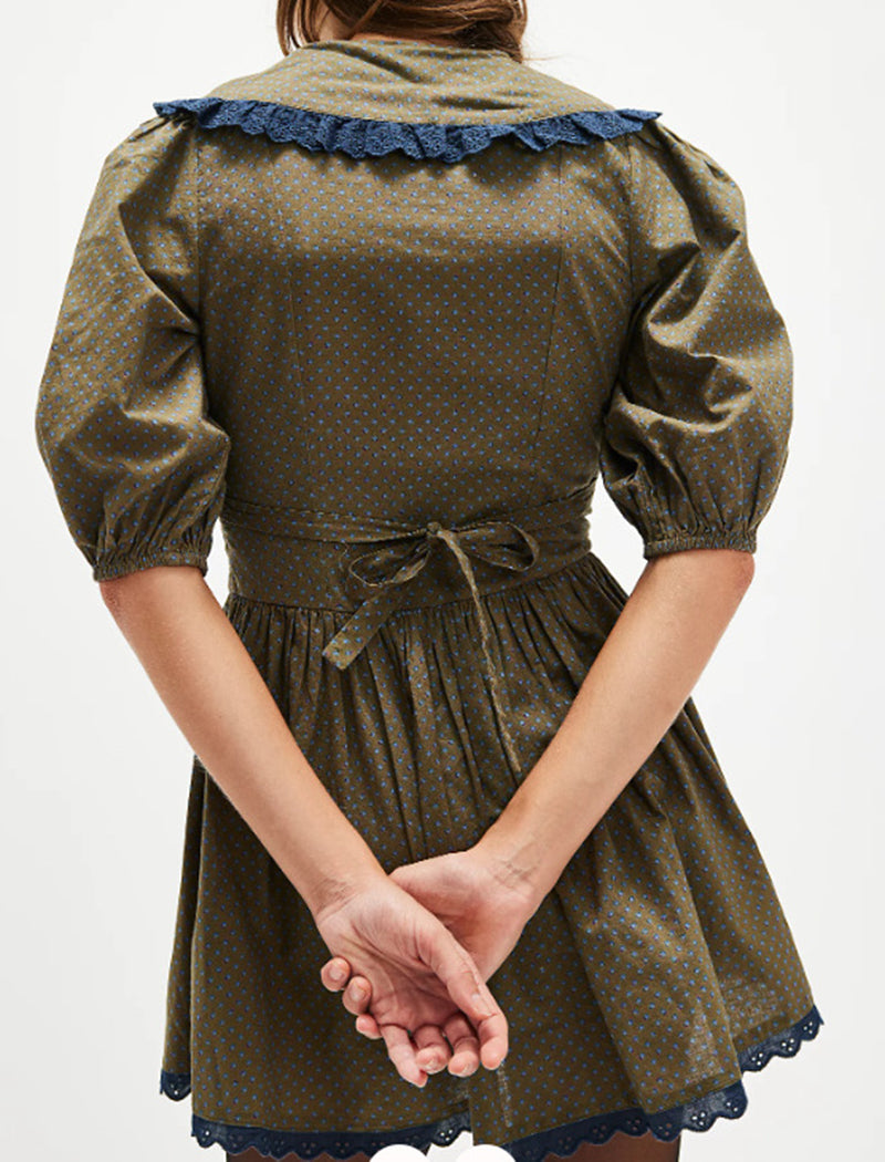 Belted Puff Sleeve Dress