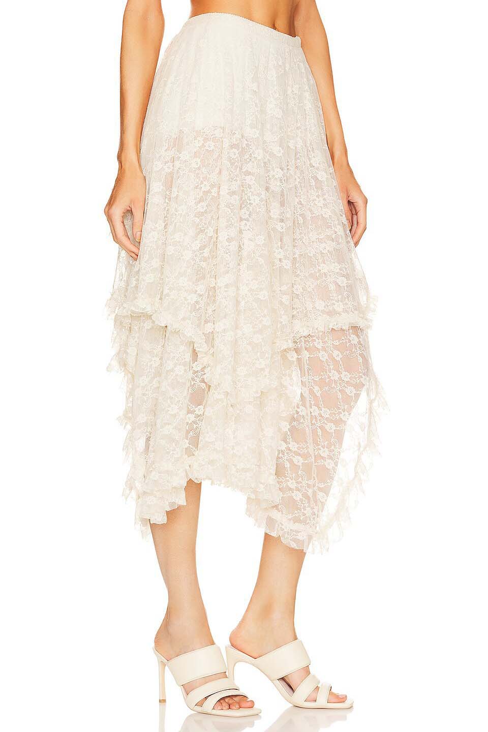 Asymmetrical Lace Skirt