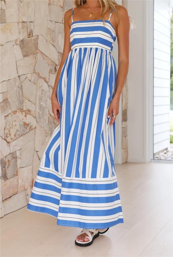 Striped Maxi Cami Dress