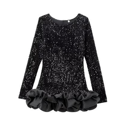 Ballet-Inspired Long Sleeve Mini Dress