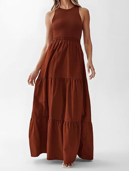 Tiered Sleeveless Maxi Dress