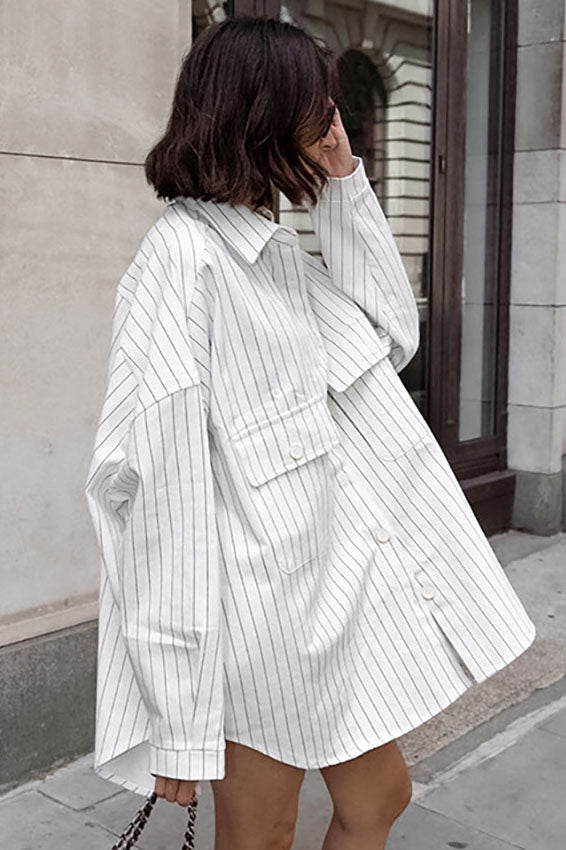 Striped Shirt Dress