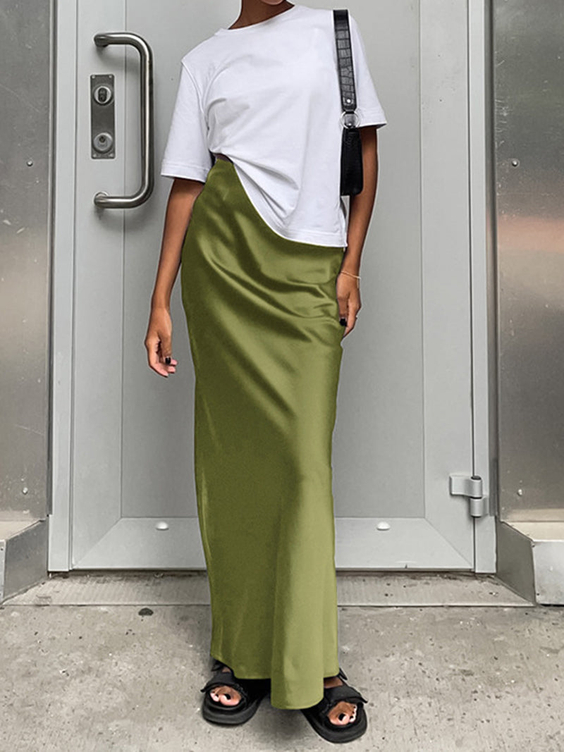 Satin Maxi Skirt