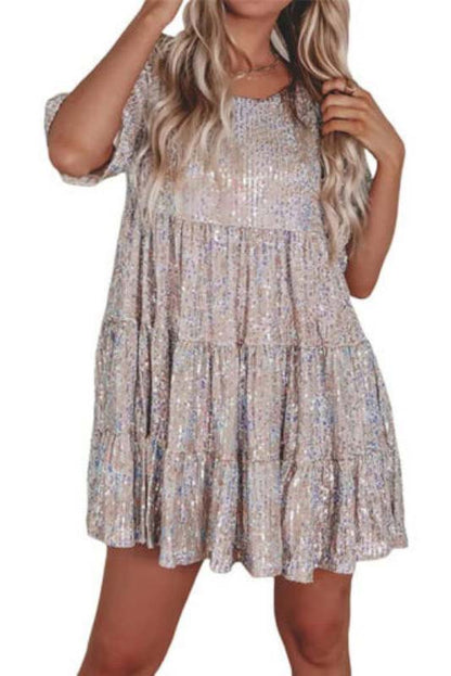 Glitter Swing Mini Dress