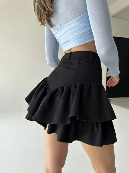 Ruffled Hem Skort