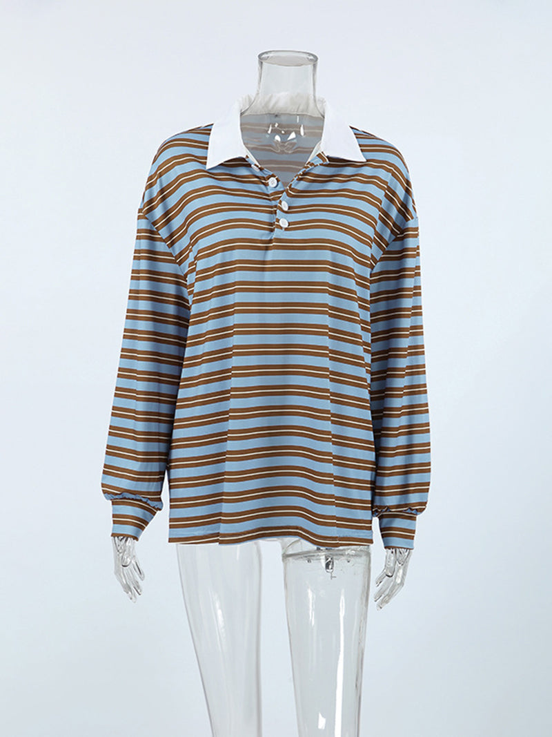 Striped Collared Top