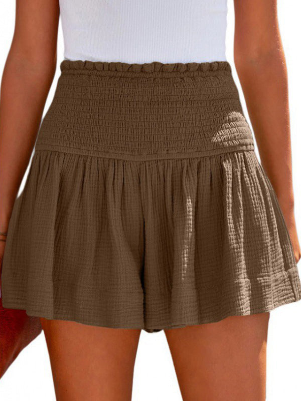 High-Waist Pleated Mini Skirt