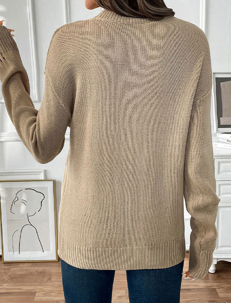 Round Neck Cherry Knit Pullover