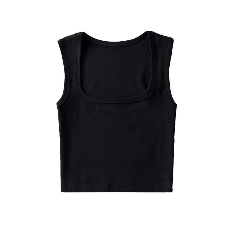 Square Neck Cropped Tank Top