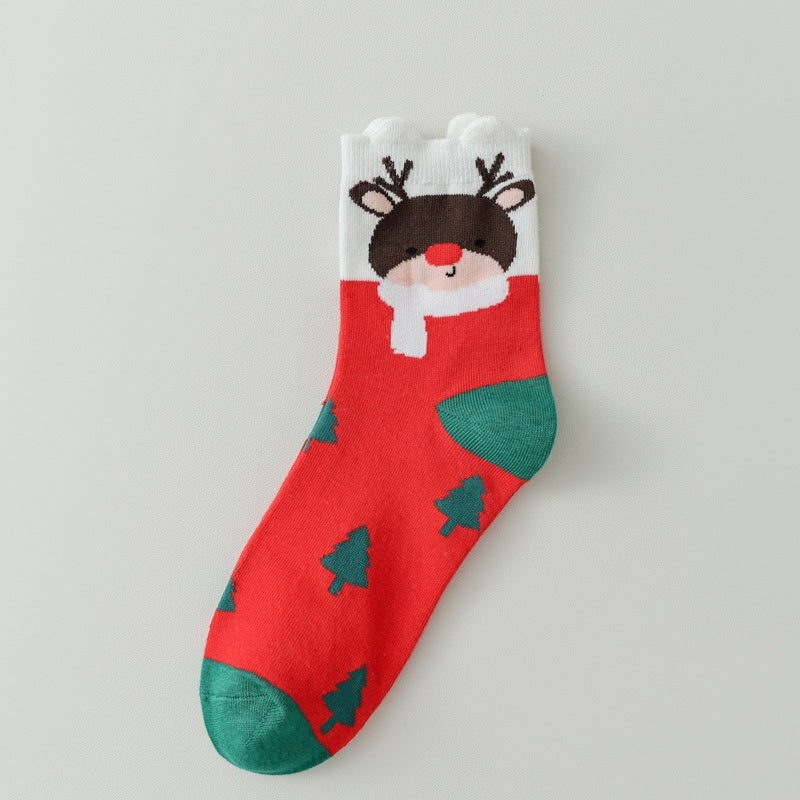 Festive Santa Socks with Stars