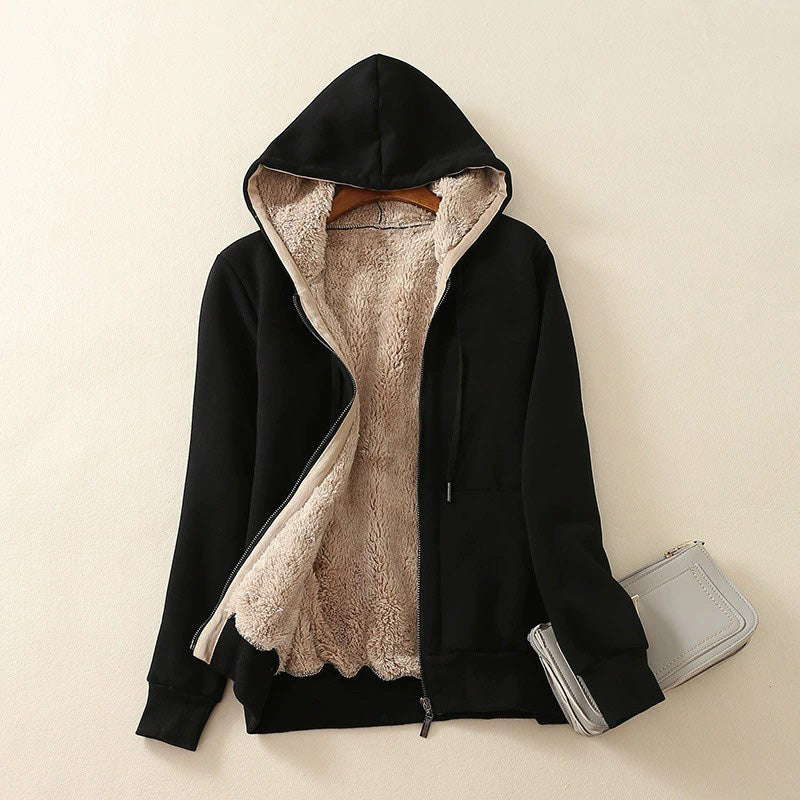 Fleece-Lined Zip-Up Hoodie