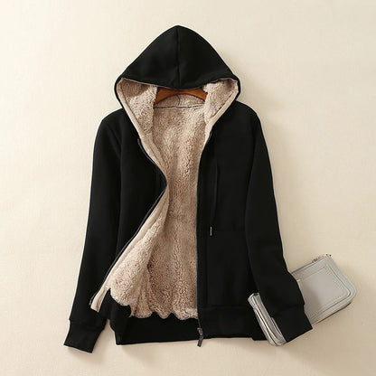 Fleece-Lined Zip-Up Hoodie