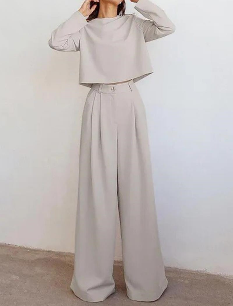 Relaxed Two-Piece Long Sleeve Set