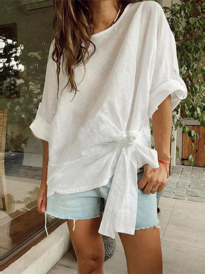 Oversized Tie Waist Top