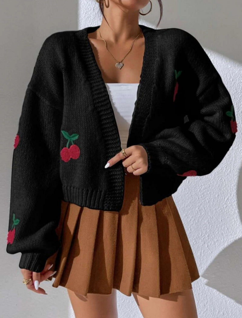 Cherry Knit Cardigan