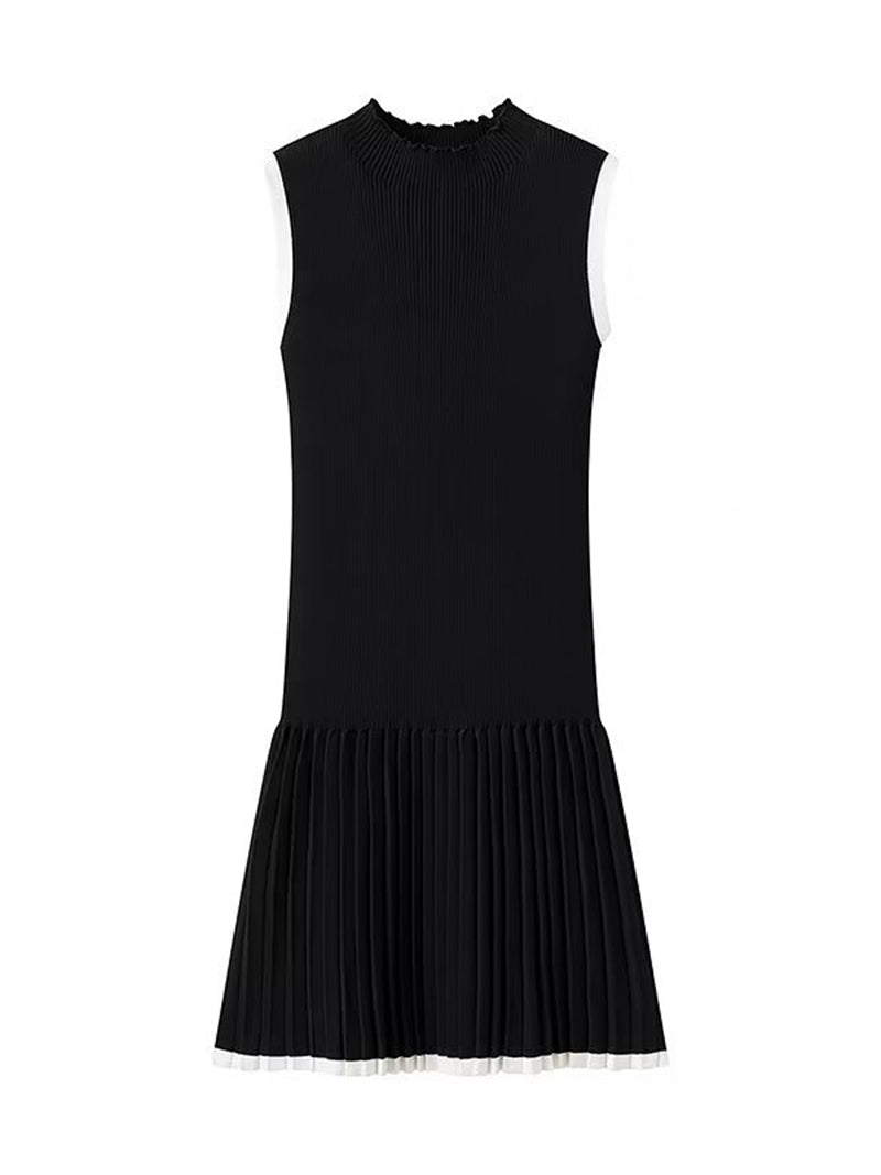 Sleeveless Pleated Midi Dress