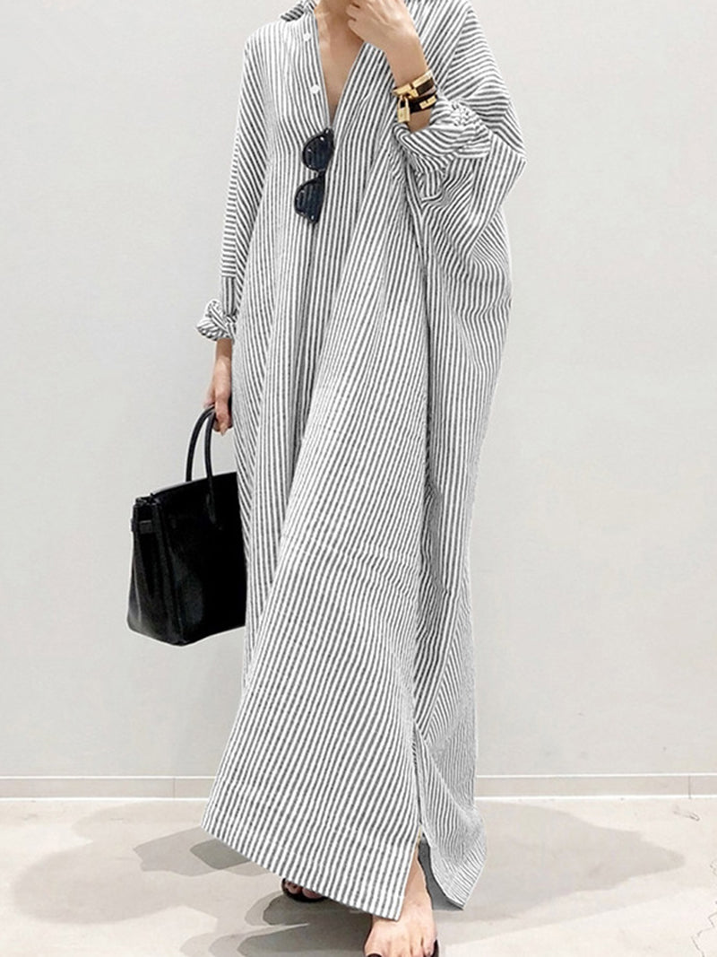 Striped Oversized Maxi Dress