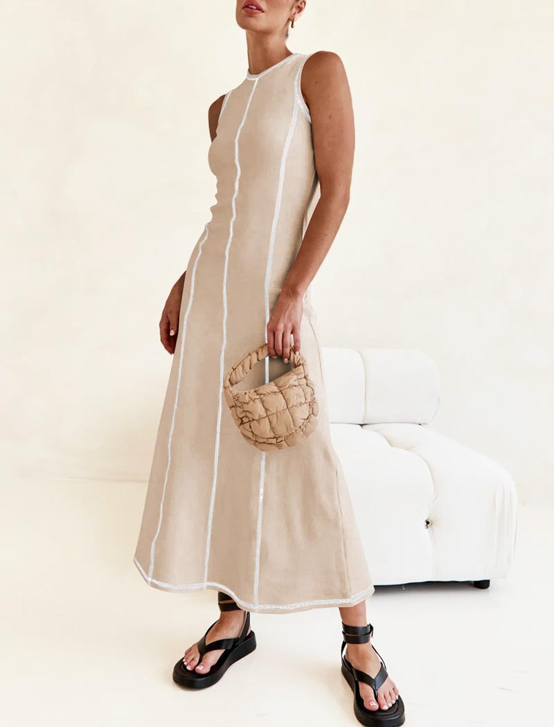 Sleeveless Fitted Midi Dress