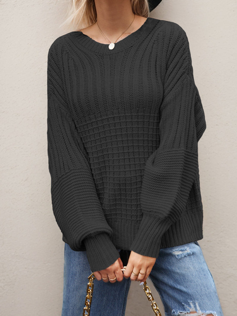 Chunky Knit Textured Sweater