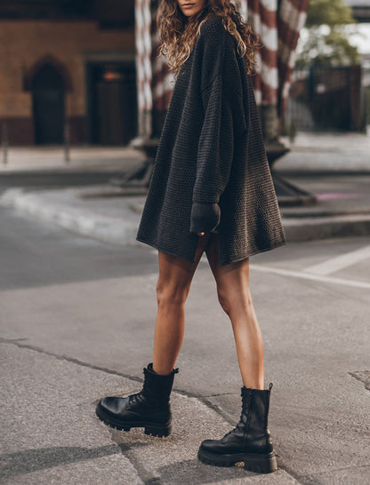 Oversized Knit Tunic Sweater