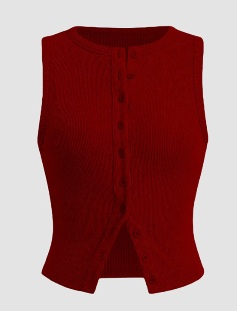 Slim Fit Sleeveless Vest