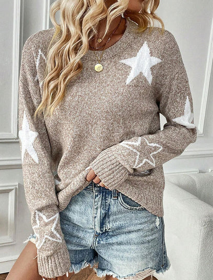 Star Embellished Knit Sweater