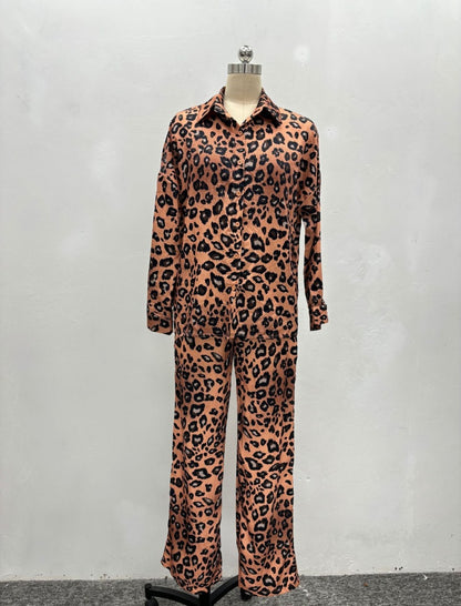 Leopard Print Loose-Fit Lounge Set