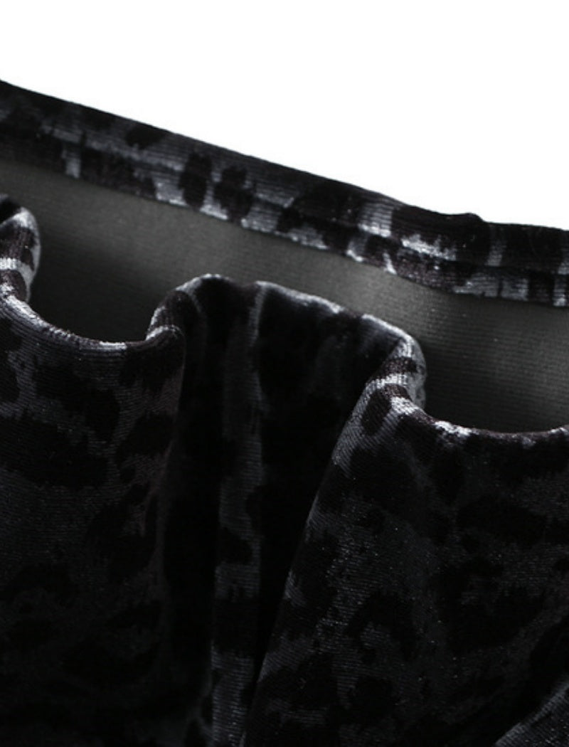 Leopard Print A-Line Midi Skirt