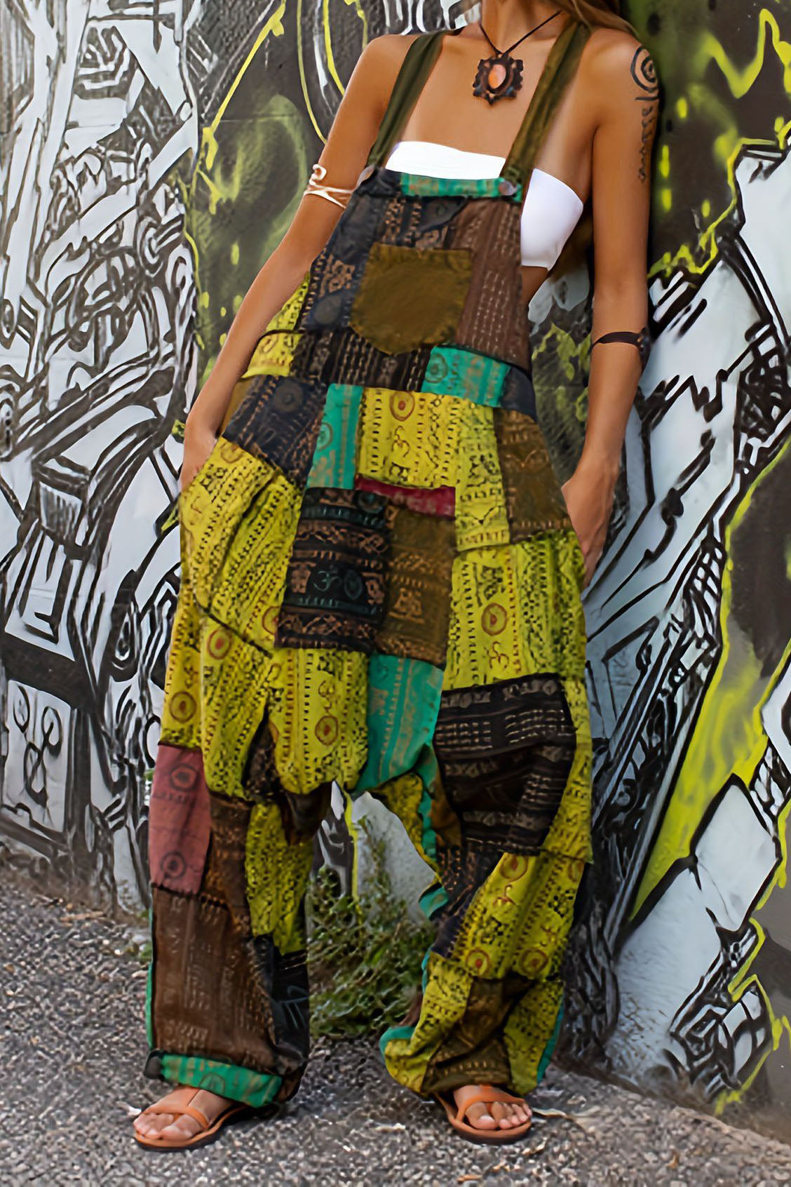 Patchwork Pocket Overall