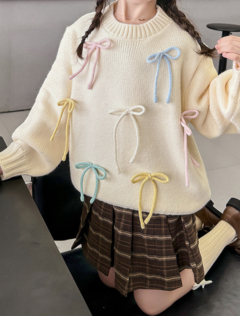 Bow-Knot Pullover Knit Sweater for Kids