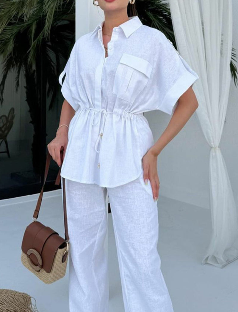 Drawstring Pocket Two-Piece Set