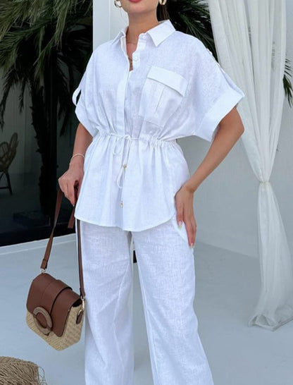 Drawstring Pocket Two-Piece Set