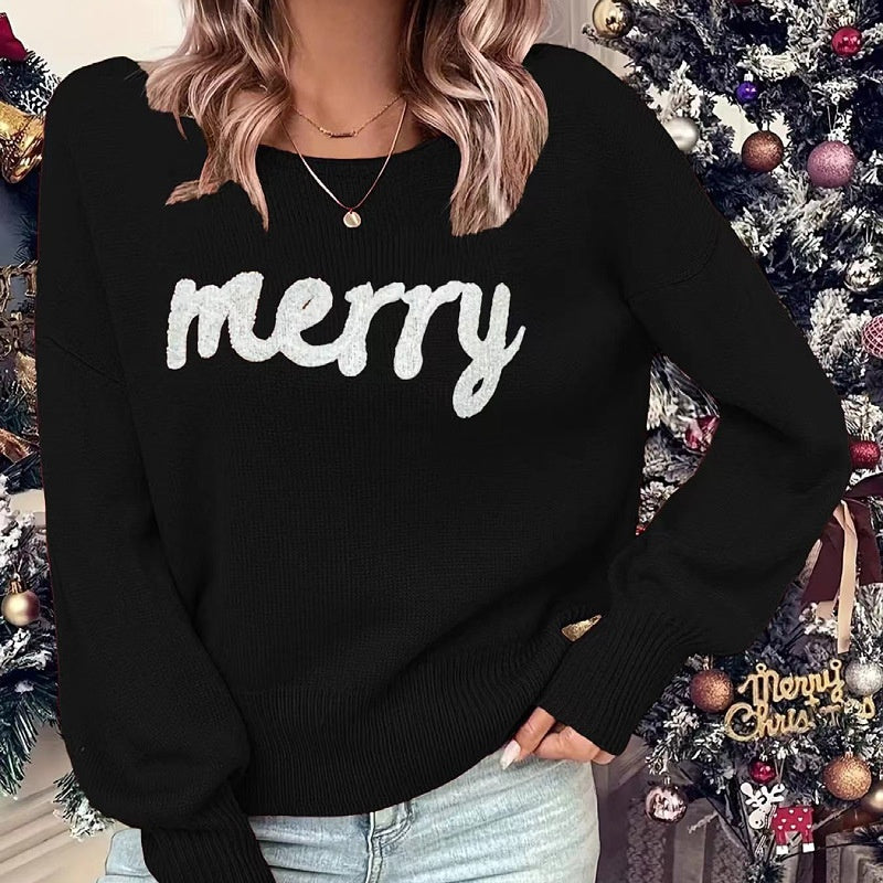 Christmas Round Neck Long Sleeve Sweater