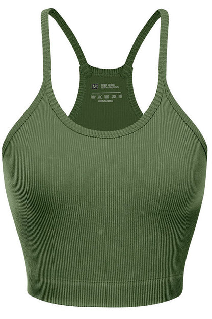 Ribbed Racerback Sports Bra