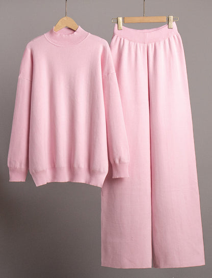 Casual Sweater Top and Pants Set