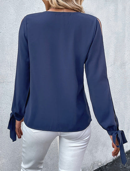 Lace-Up Cutout Shirt