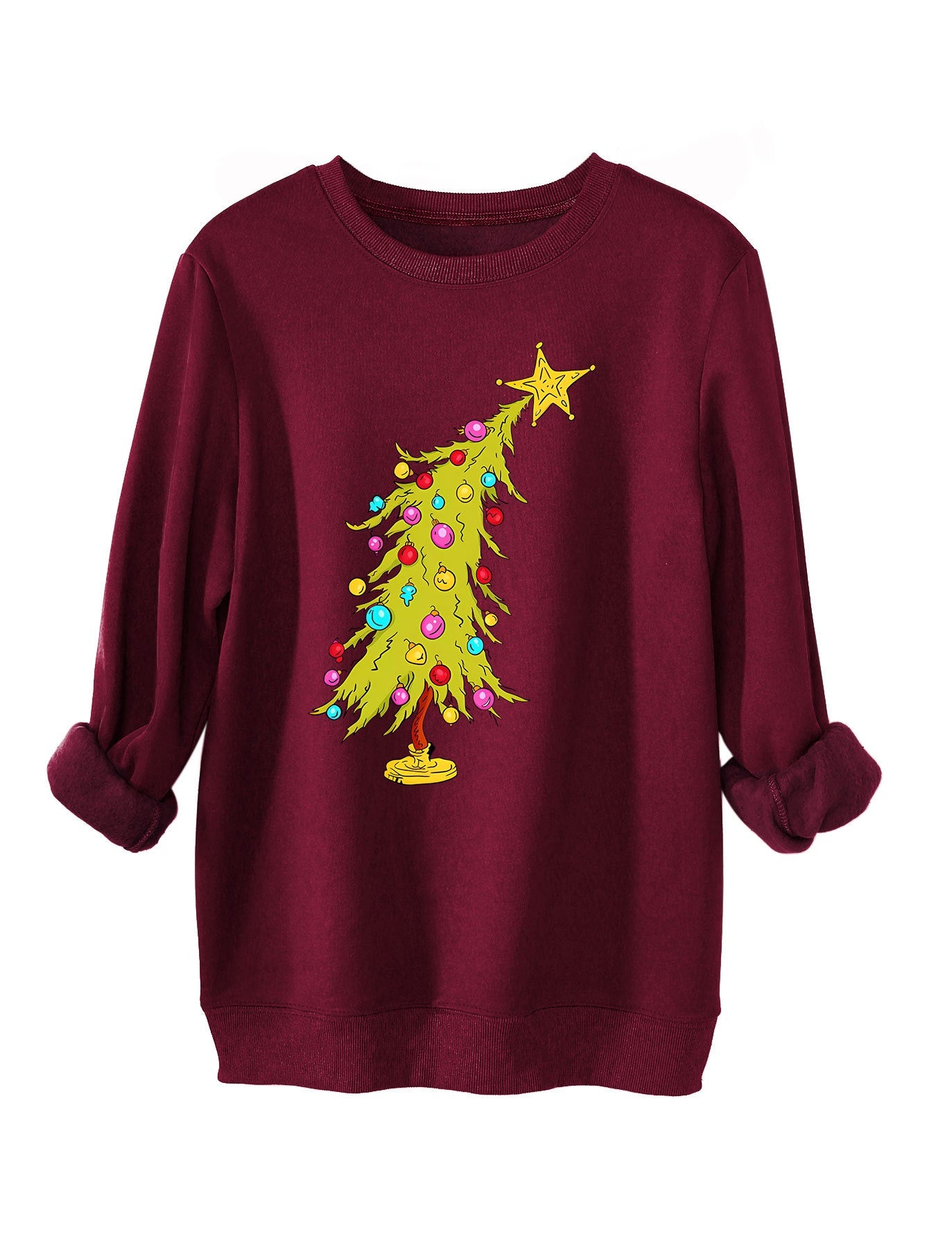 Round Neck Christmas Tree Top