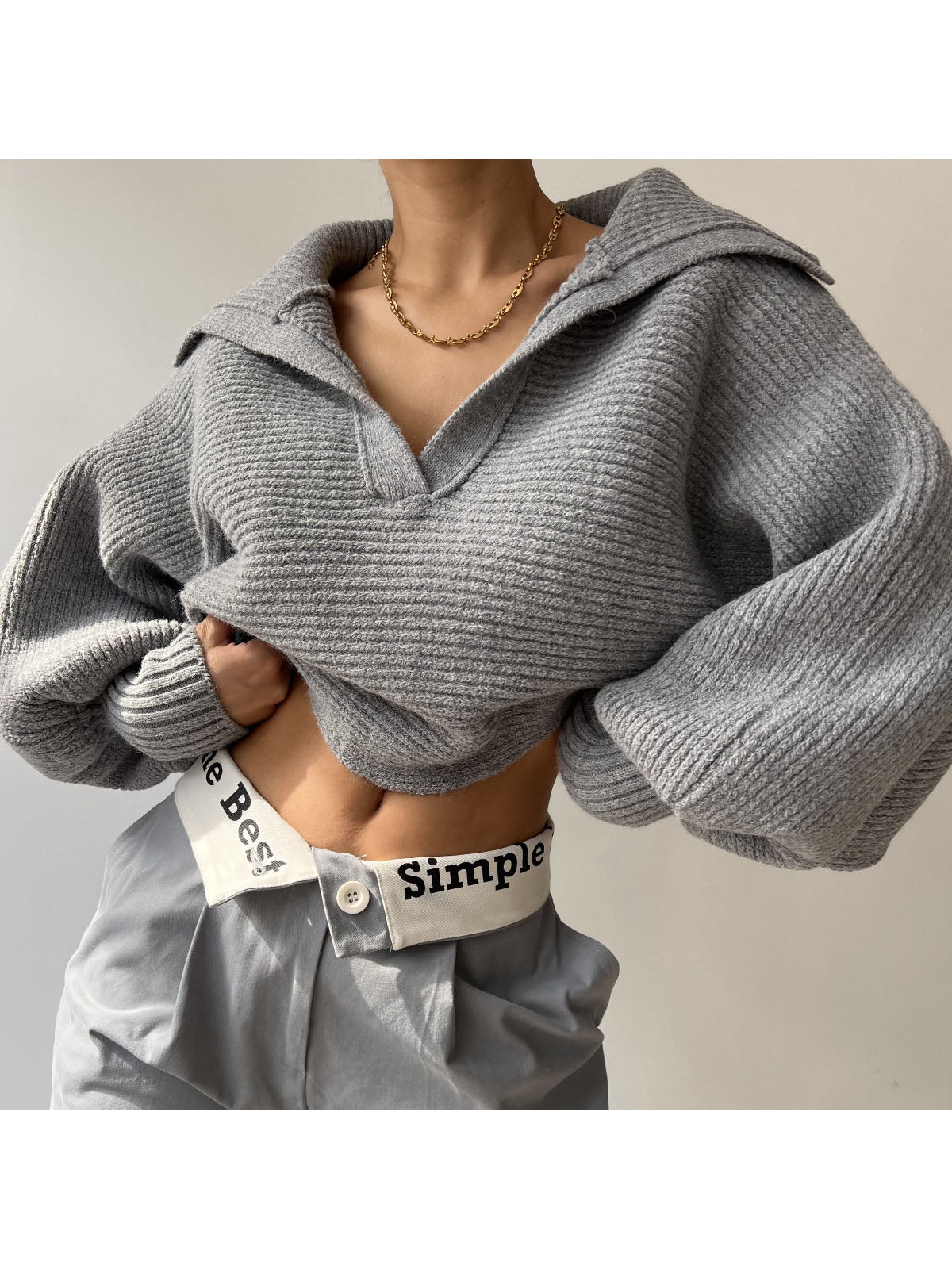 Cropped Sweater Top