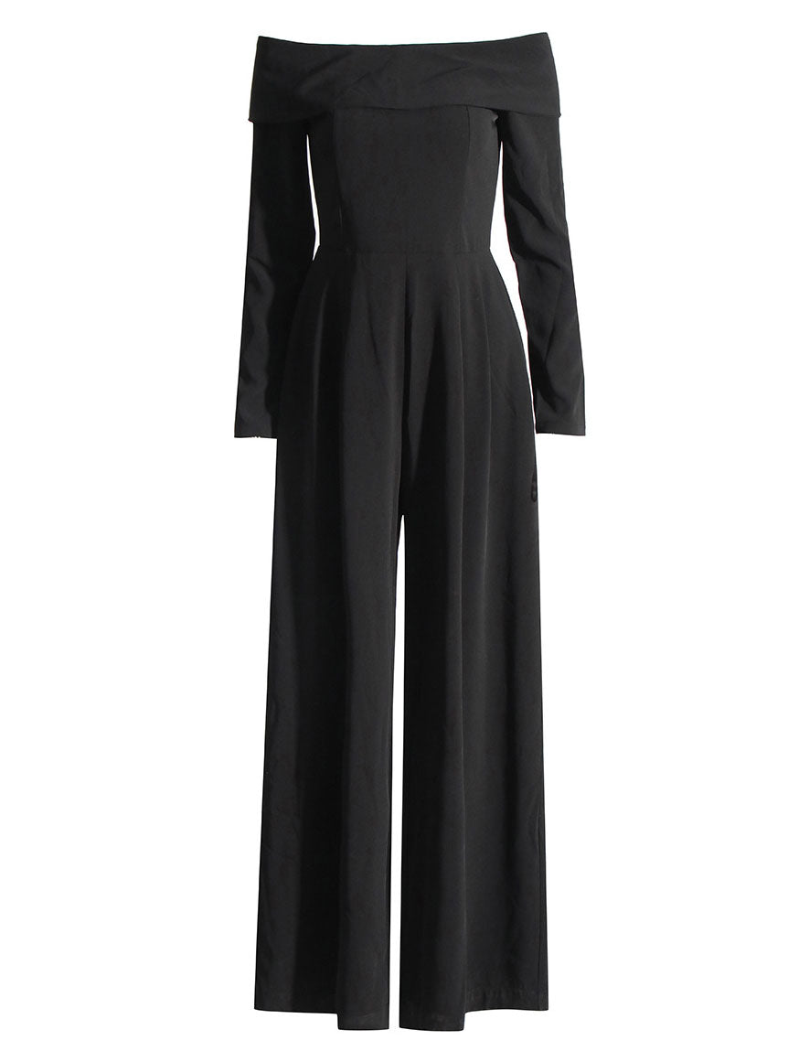 Solid Off-Shoulder Jumpsuit