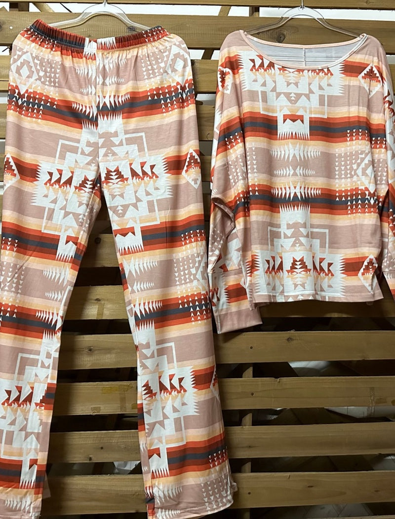 Geometric Print Lounge Set