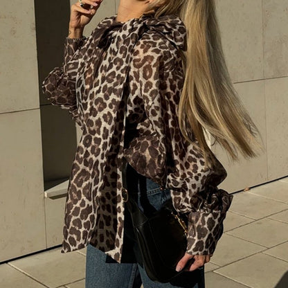 Oversized Leopard Print Shirt