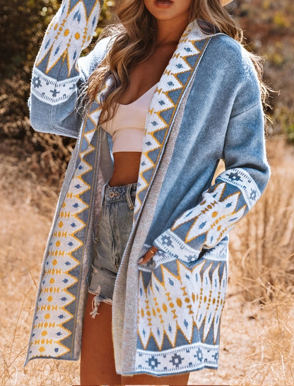 Boho Knit Open Front Cardigan [NON-RETURNABLE]