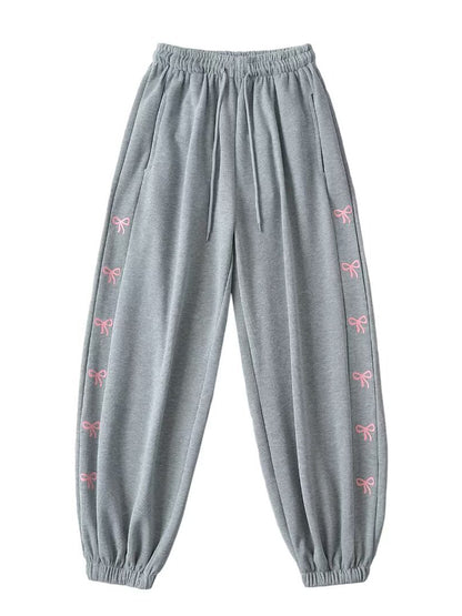 Bow Print Jogger Pants