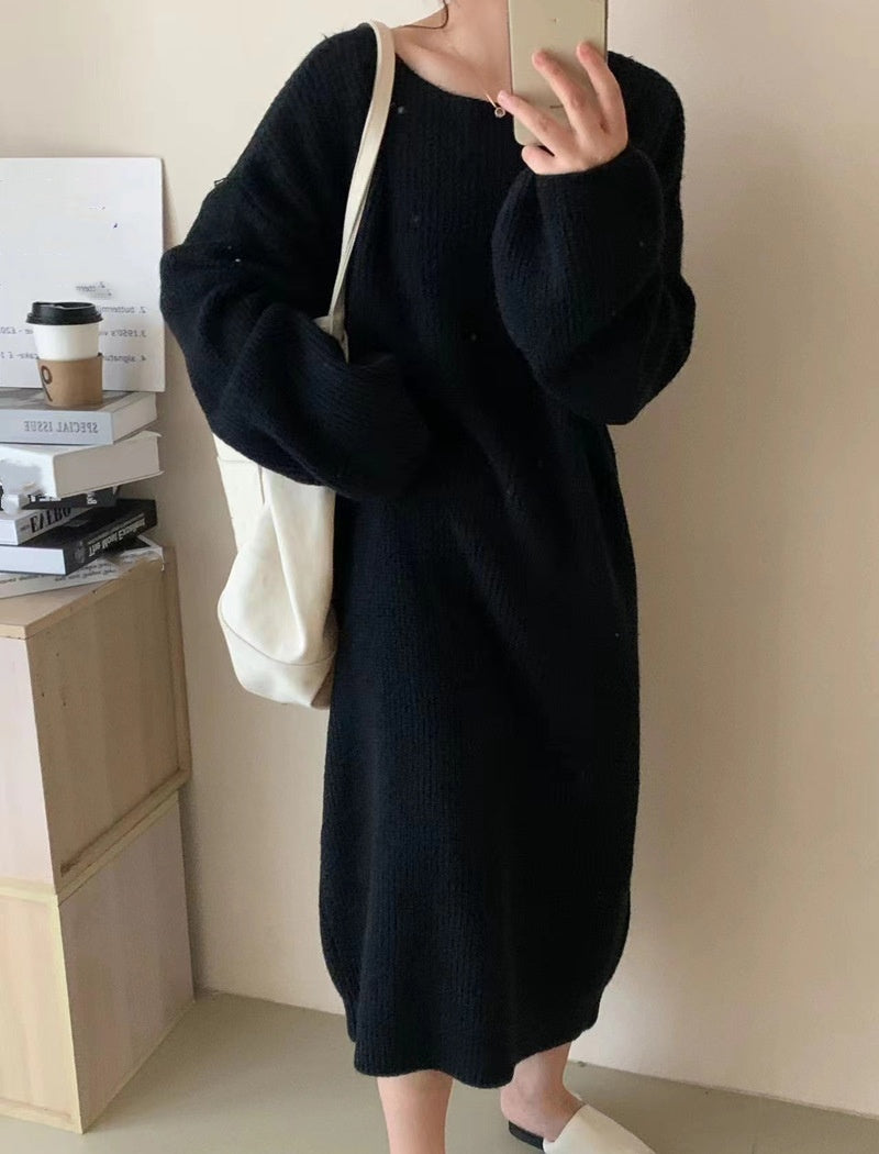 Oversized Knit Sweater Dress